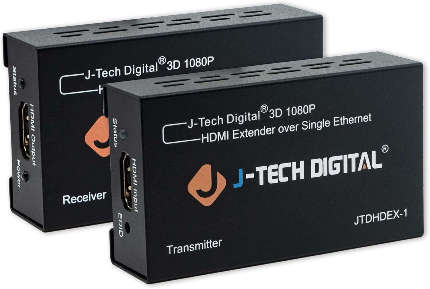 J-Tech Digital Extensor HDMI sobre cat5e6 1080P a 200 pies HDMI Balun sobre...