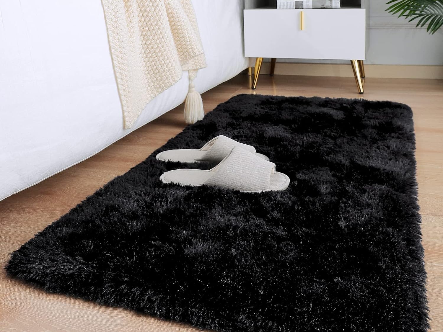 HOMORE - Alfombra de pasillo mullida moderna, para dormitorio, sala de estar,...