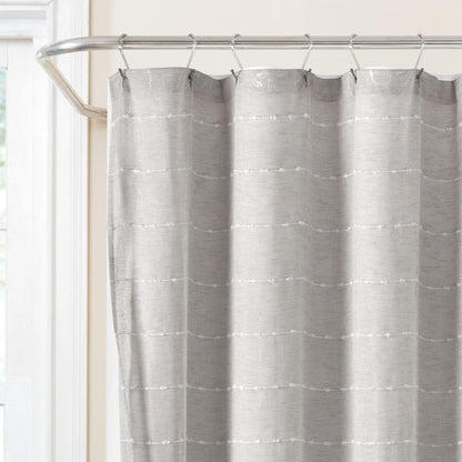 Farmhouse Juego de 2 cortinas de ducha transparentes texturizadas con forro de