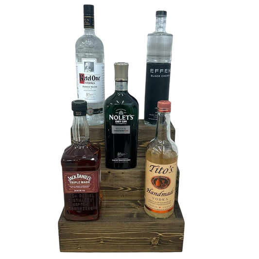 Handmade Tiered Display Shelving - Three Tier Bar Display - Bar Organizer -...