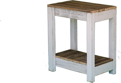 Mesa auxiliar combinada blanca