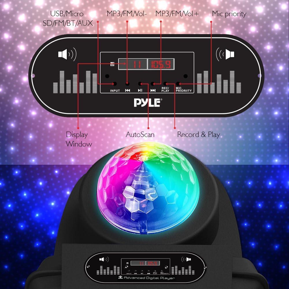 Pyle Sistema de altavoces PA portátiles inalámbricos  700 W batería recargable...