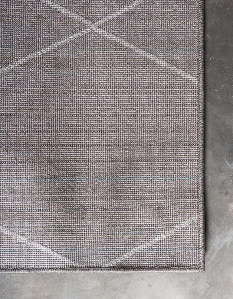 Unique Loom - Alfombra con diseño geométrico, colección Trellis Frieze (5 pies...