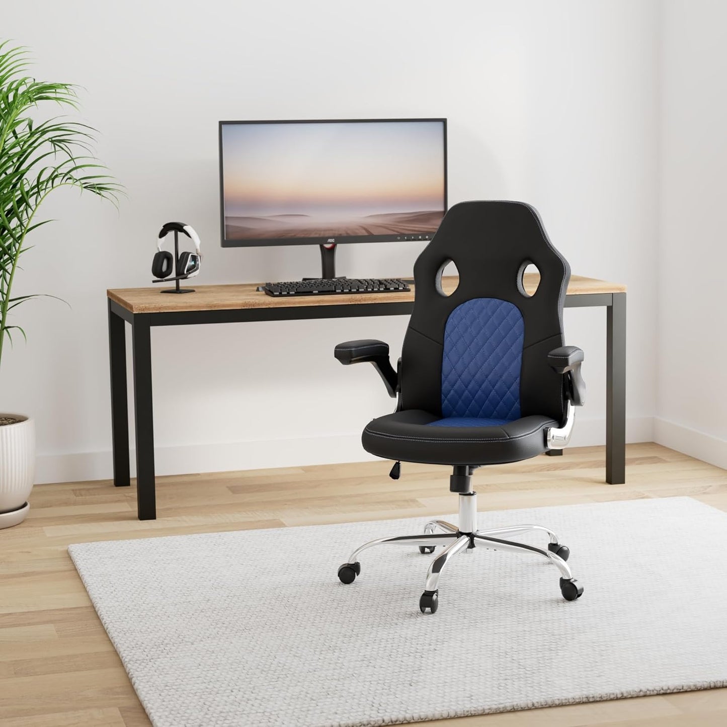 Silla de juegos, silla de computadora de oficina en casa, silla ergonómica de...