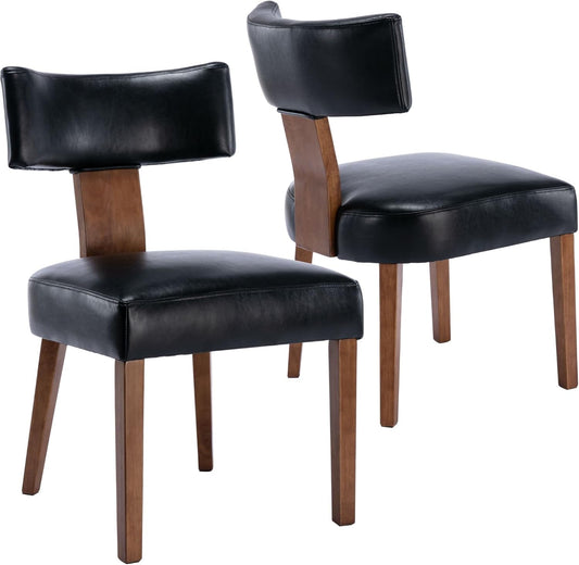 Juego de 2 sillas de comedor modernas, cómodas sillas laterales tapizadas con