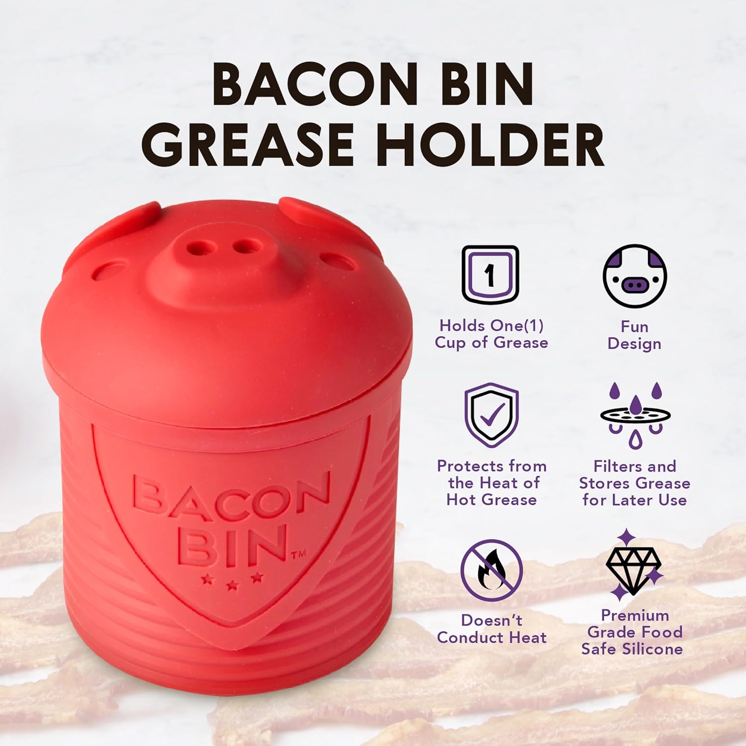Talisman Designs Colador y colector de grasa de bacon  Herramientas de cocina...