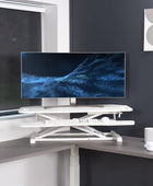 VIVO DESK-V000KLW - Convertidor de escritorio de esquina extra ancho de 38...
