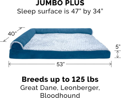 Funda de repuesto para cama de perro de piel, sintética y gamuza, de dos