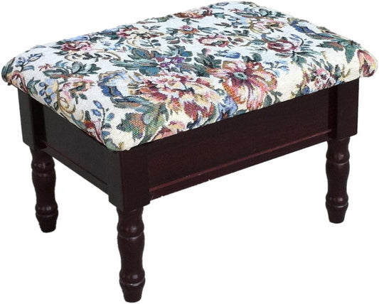 Frenchi Furniture Taburete de pie, 13.2"D x 17.84"W x 5.12"H, Cereza