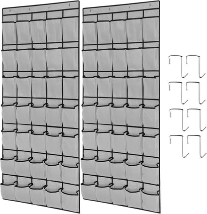 Paquete de 2 35 bolsillos de malla transpirable, organizador grande de zapatos...