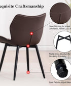 YOUNIKE Juego de 2 sillas de comedor, sillas de comedor tapizadas de cuero,...