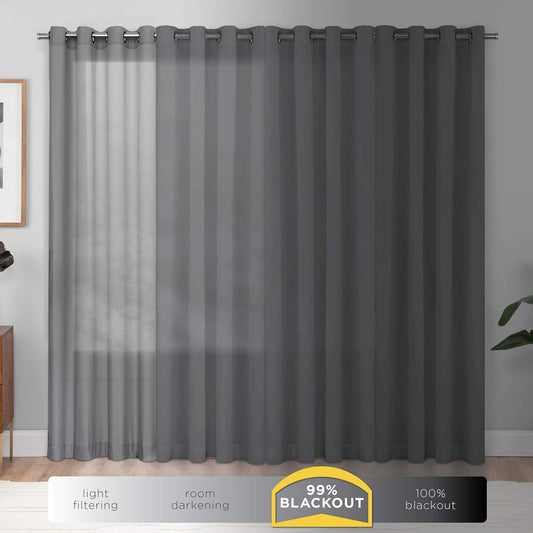 Eclipse Kendall - Cortinas térmicas blackout modernas con pasabarras para...
