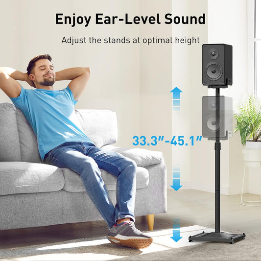 PERLESMITH Soportes universales para altavoces de sonido envolvente, altura...