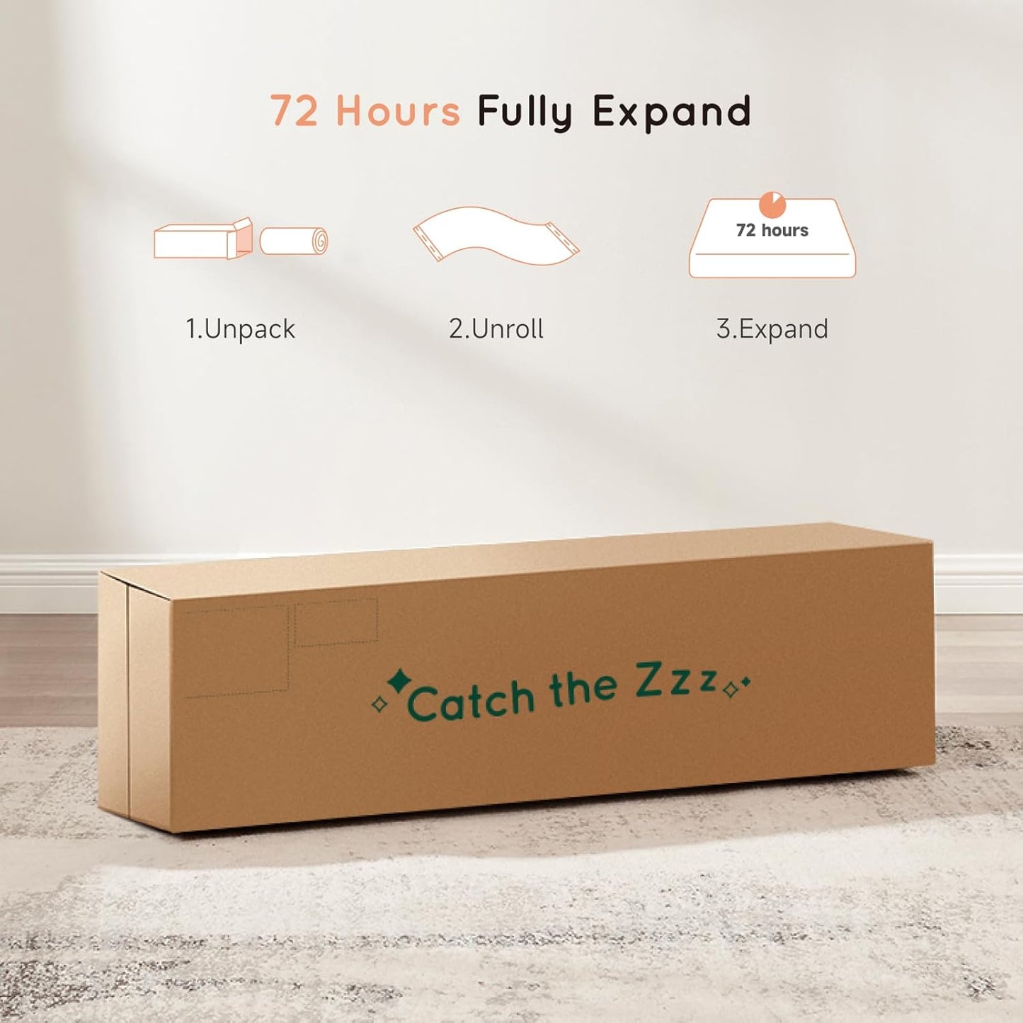 Colchón tamaño King, cama híbrida europea superior de 10 pulgadas en una caja,