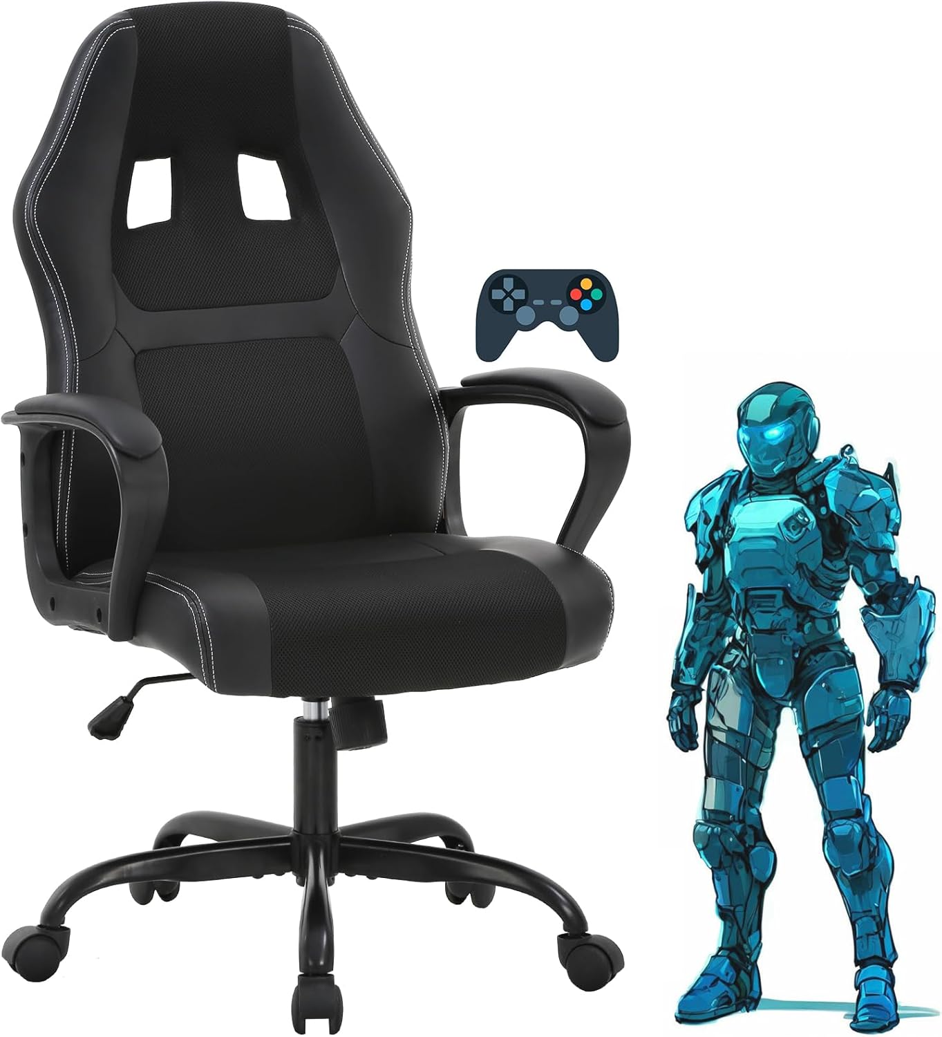 Silla ergonómica para videojuegos, 250 libras, respaldo alto, silla de...