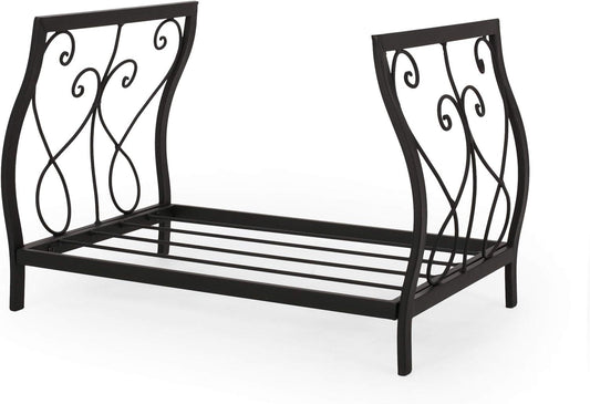 Christopher Knight Home Janice Estante para troncos, color negro mate