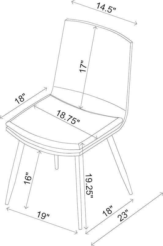 Coaster Home Furnishings Ortega Silla auxiliar de comedor con respaldo sólido,