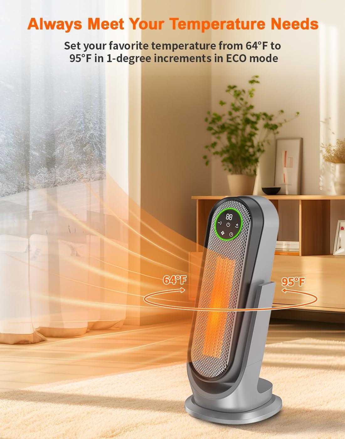 Calentador de espacio para uso en interiores, calentamiento rápido de 1500 W