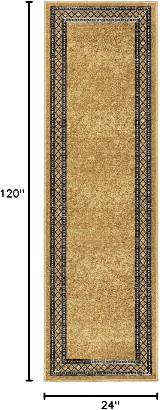 Antep Rugs Alfombras modernas con bordes 2 x 10 pies antideslizantes...