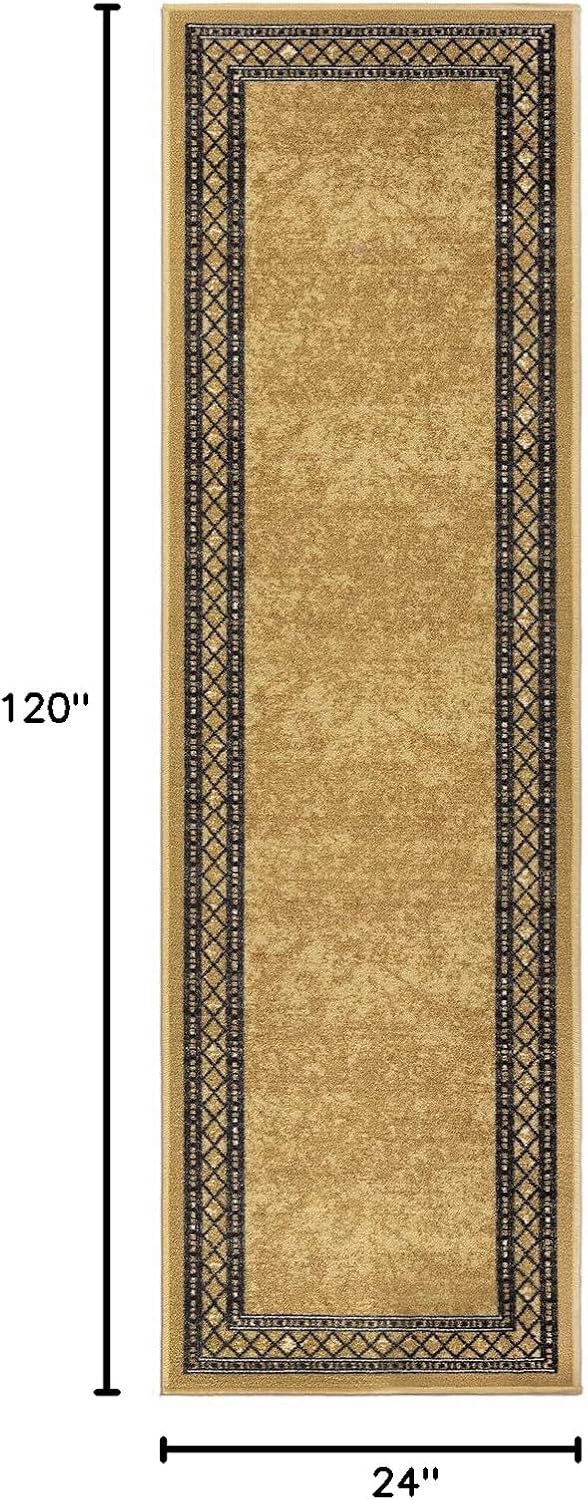 Antep Rugs Alfombras modernas con bordes 2 x 10 pies antideslizantes...