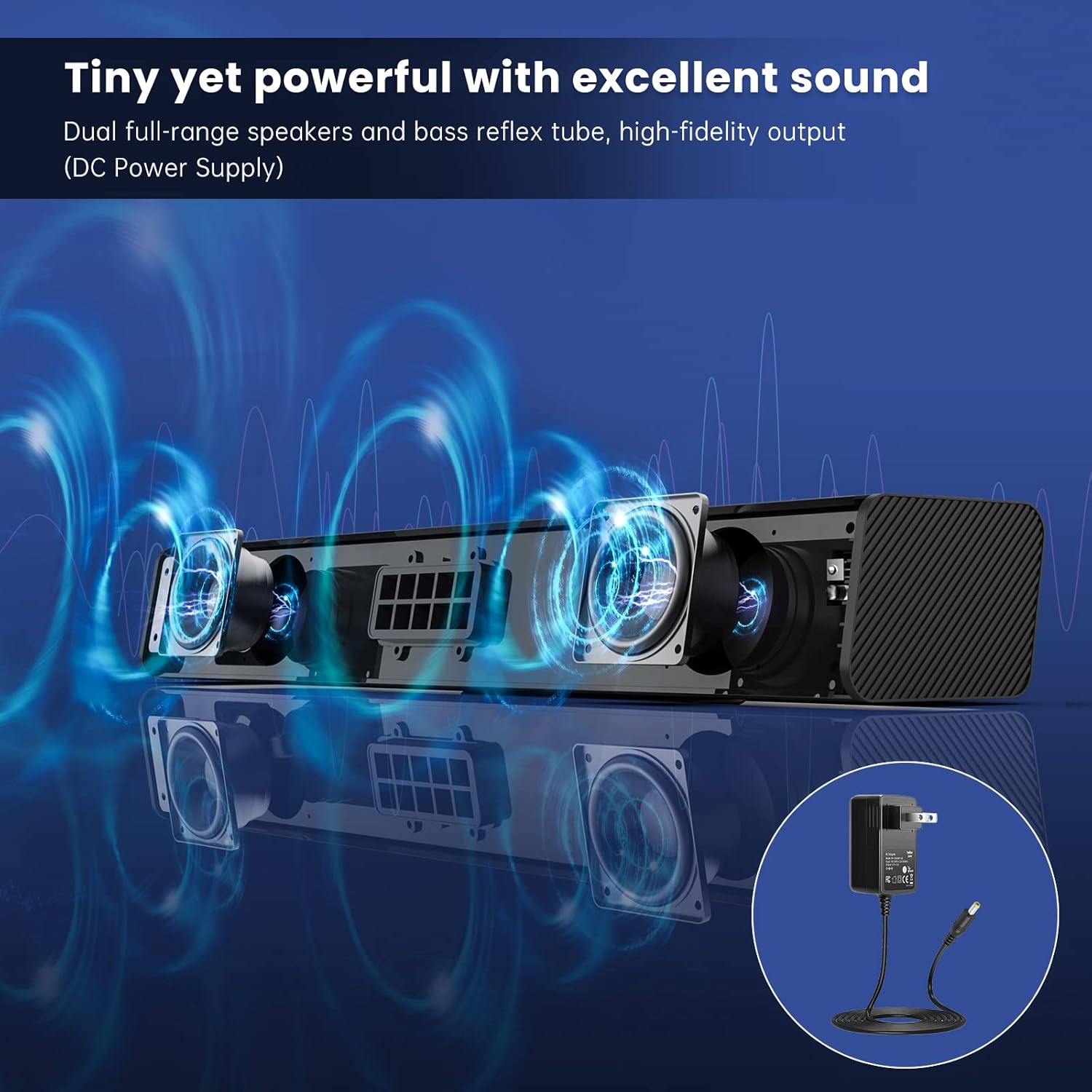 Barra de sonido, BESTISAN Barra de sonido de 50 vatios con HDMI, óptica,...