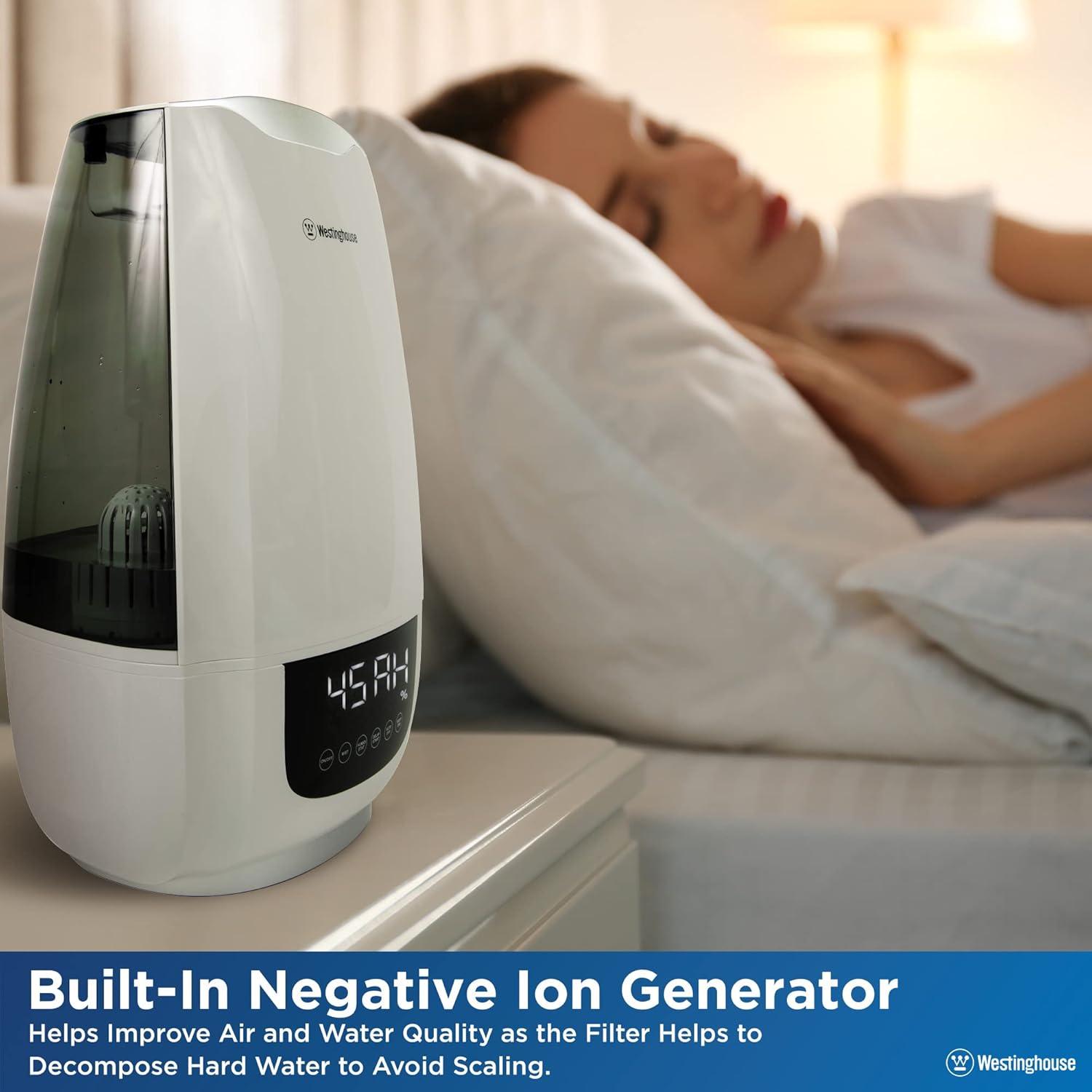 Westinghouse Humidificador ultrasónico digital de niebla fría para dormitorios,