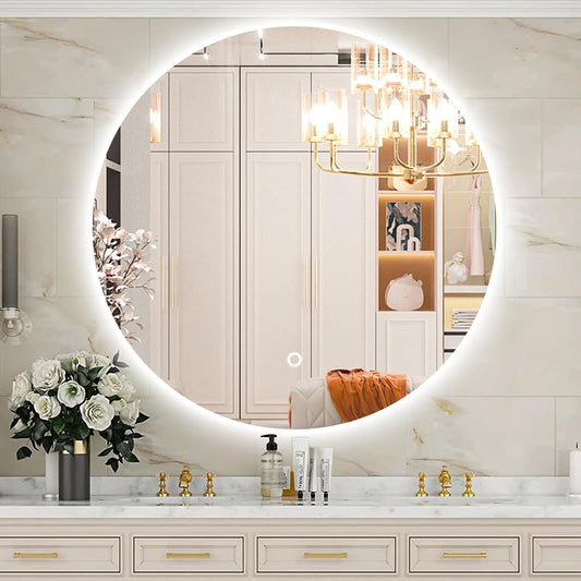Espejo LED para baño de 24 pulgadas, espejo retroiluminado para tocador de baño...