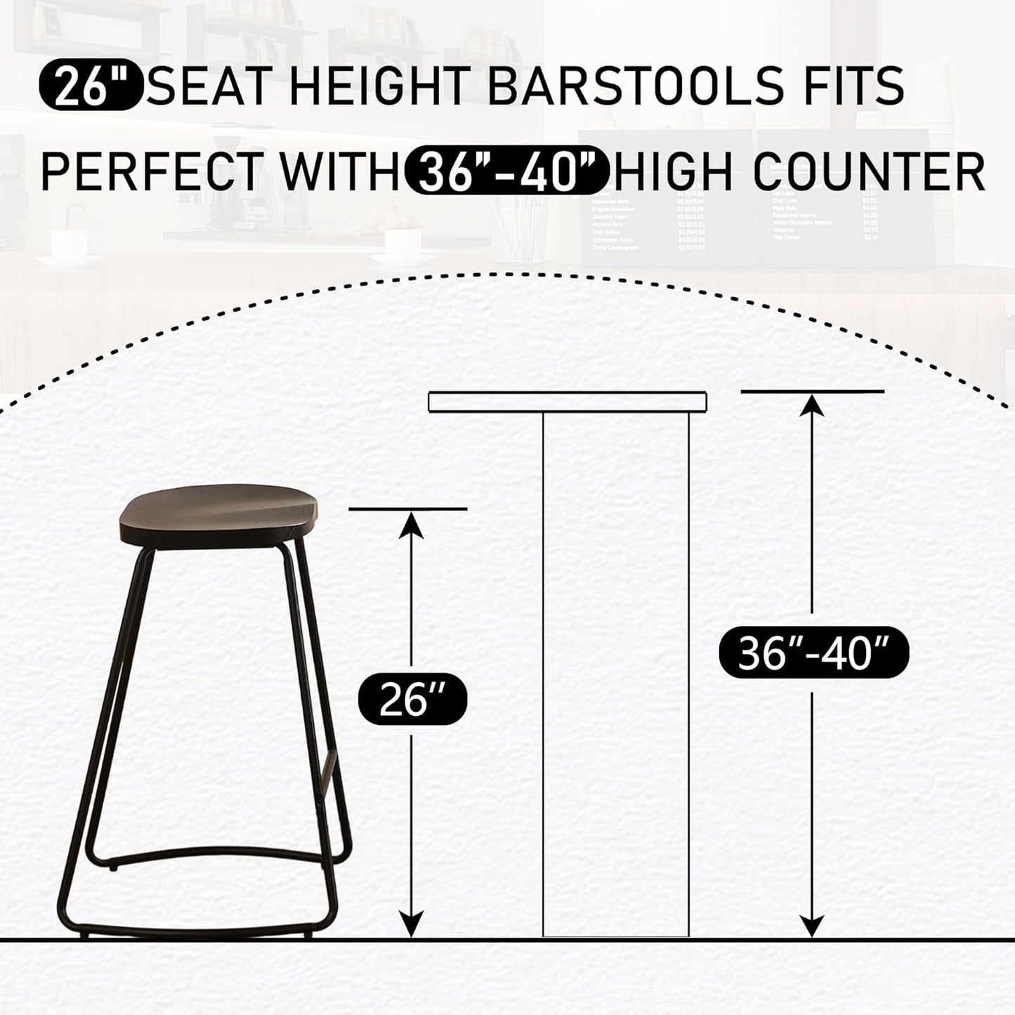 HeuGah Juego de 3 taburetes de bar, taburetes de bar con asiento de silla de...