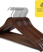 Perchas de madera  Paquete de 30  Perchas de madera delgadas para armario,...