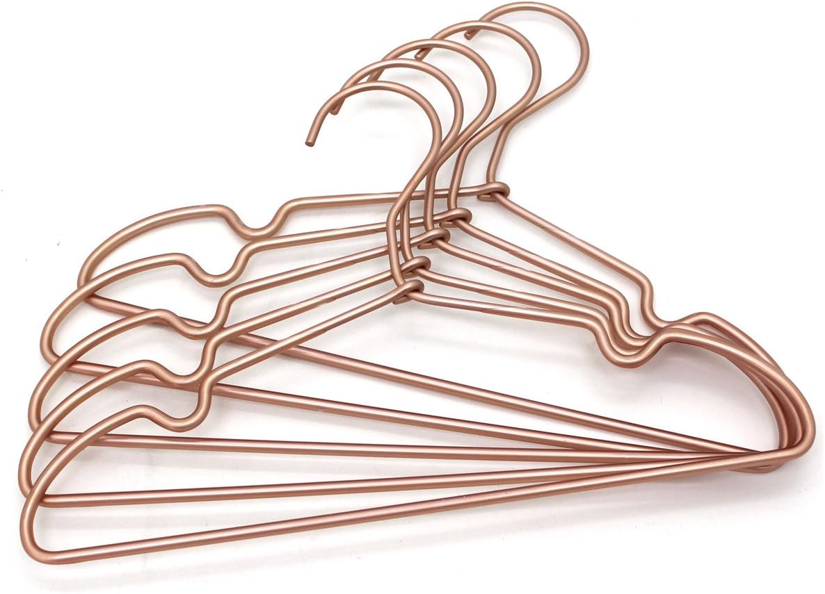 10Pack Koobay 13" Non Slip Rose Gold Wire Top Children Clothes Suit Coat Metal...