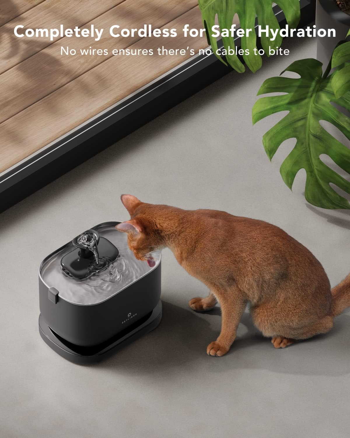 PETLIBRO Fuente de agua para gatos, fuente inalámbrica para mascotas, funciona...