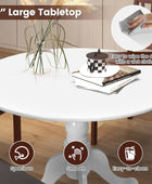 Mesa de comedor redonda para 4, mesa de cocina de madera de 40 pulgadas con