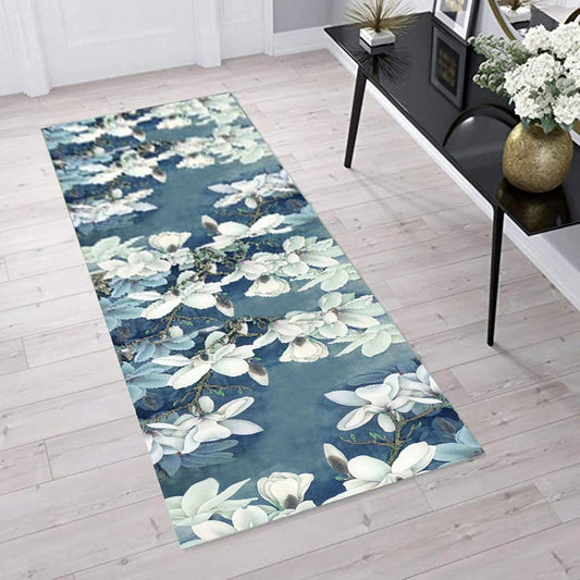 Alfombra de pasillo vintage antideslizante lavable para entrada delantera,