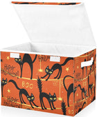 GAIGEO Halloween Black Cat Collapsable Storage Cubes, Closet Organizers,...