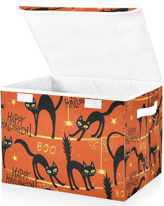 Halloween Black Cat Collapsable Storage Cubes, Closet Organizers, Storage