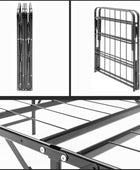 Zayton, Base de cama Quickbase de metal de 14 pulgadas con colchón de vinilo de...