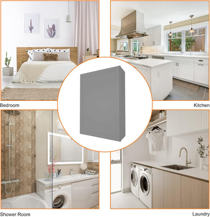 LOVMOR Armario de pared y armario de cocina, botiquín, gabinete de baño montado