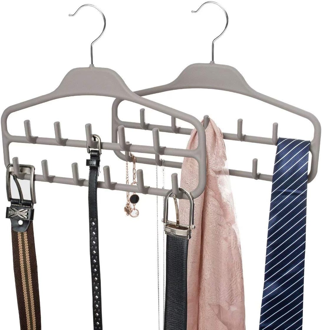 FairyHaus Paquete de 2 organizadores para cinturón, soporte antideslizante para...