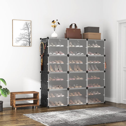ROJASOP Organizador portátil de zapatos de 8 niveles, organizador de zapatos de...