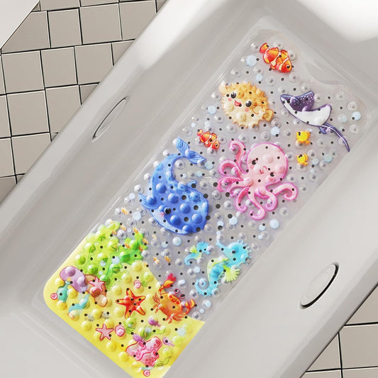 Alfombra de baño para bebé para niños, 40 x 16 pulgadas, antideslizante, con...