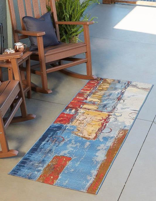 Unique Loom Outdoor Modern Collection - Alfombra de área - Baja (2 pies 7...