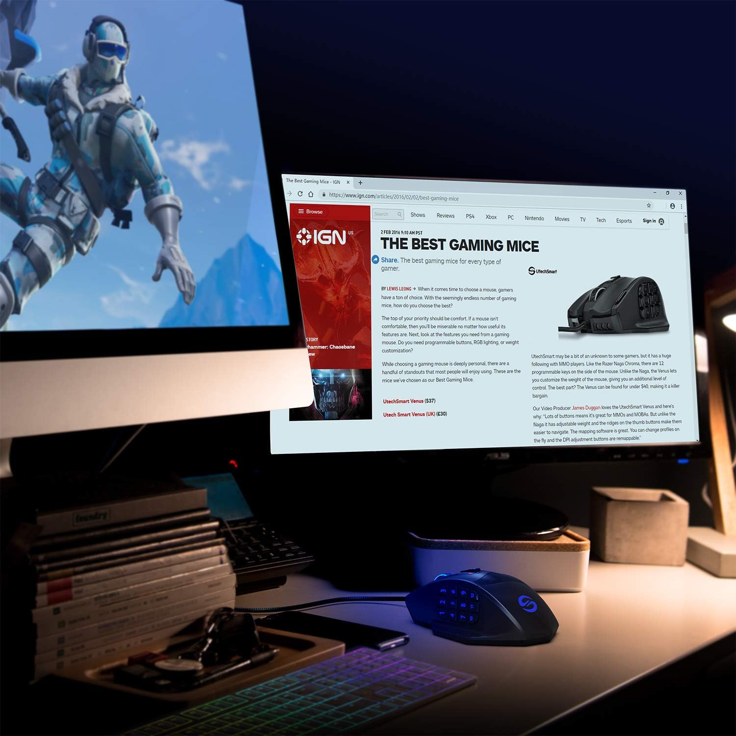 Mouse de gaming (Venus), Negro