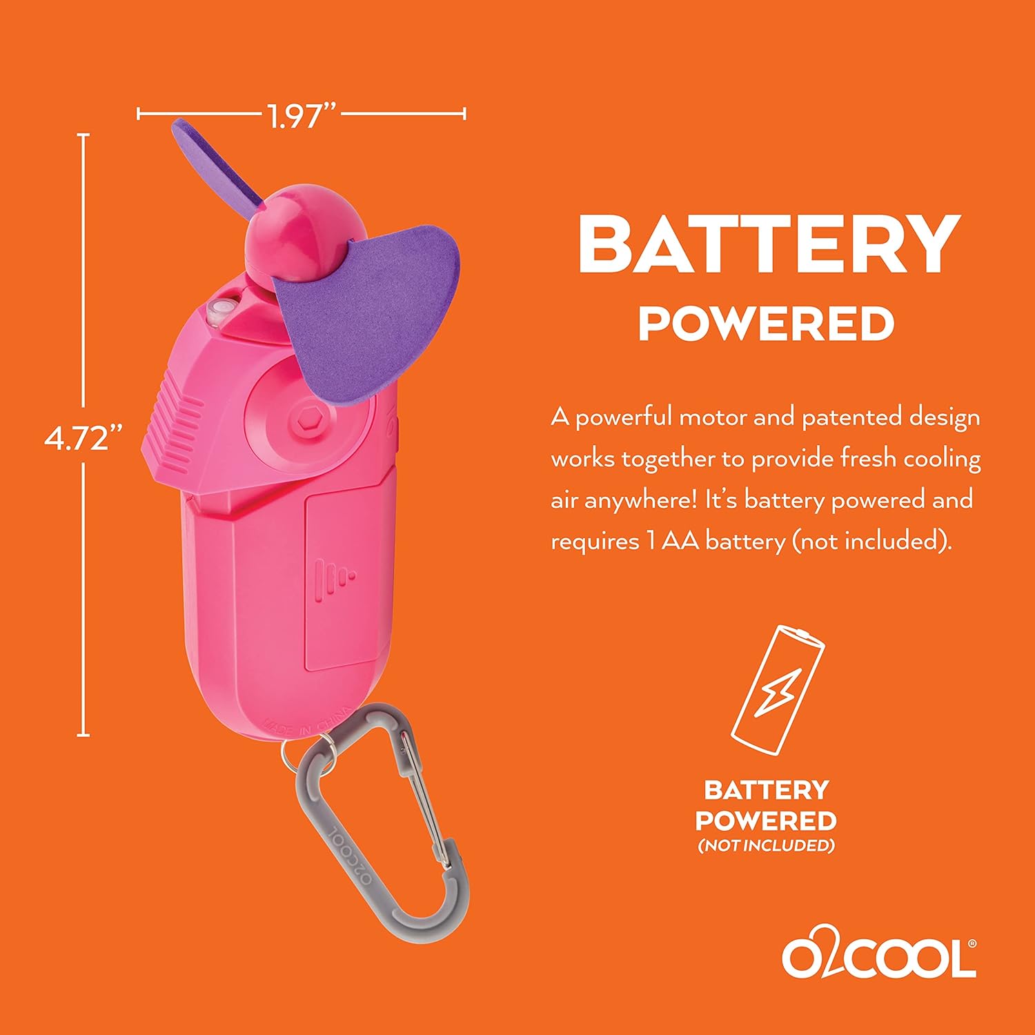 O2COOL Miniventilador personal  Accesorio portátil de refrigeración de mano a...
