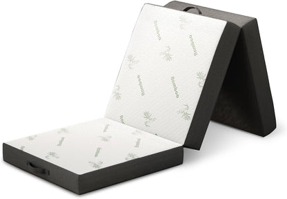 Colchón plegable de espuma de tres pliegues, ligero y portátil, cama multiuso y