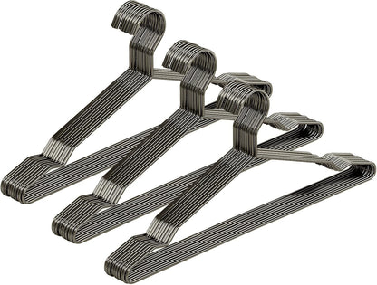 Paquete de 30 perchas de metal resistentes, resistentes de alambre fuerte con