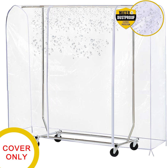 Ruibo Funda transparente para perchero de ropa con 2 cremalleras