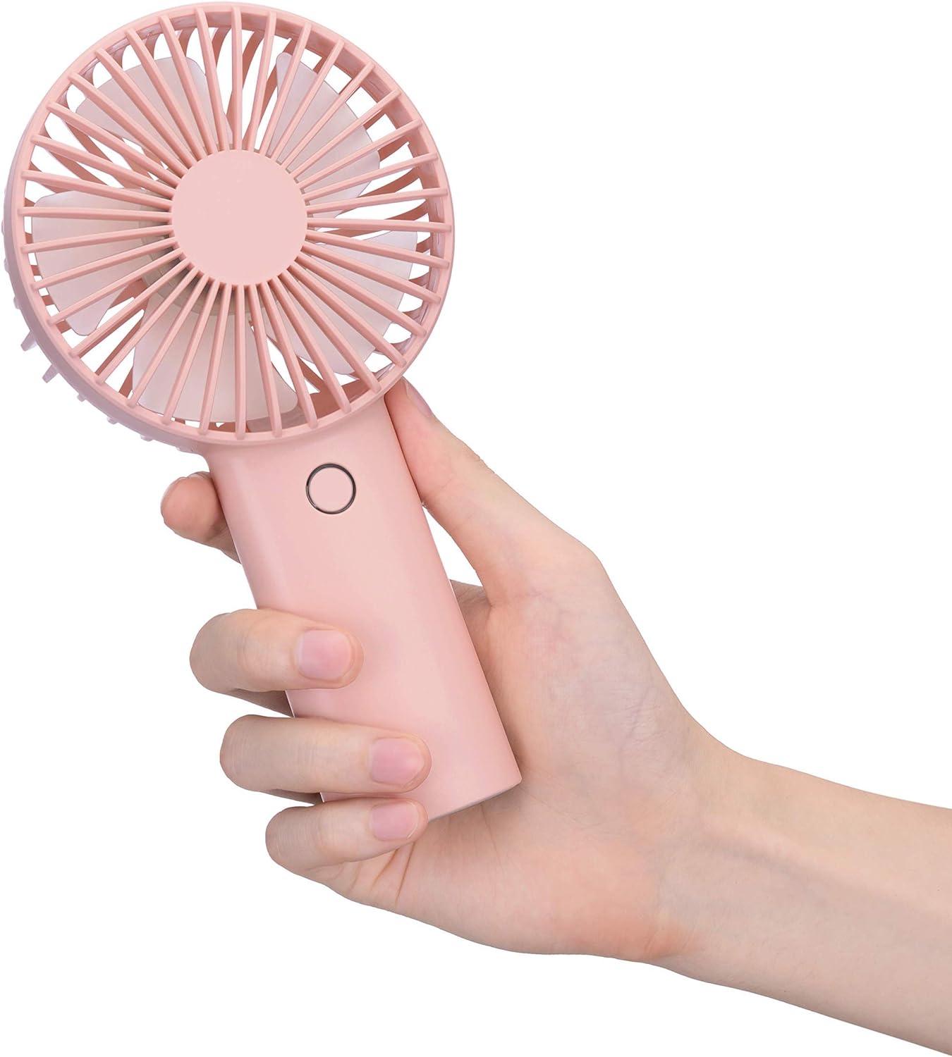 Mini ventilador de mano, ventilador de pestañas de maquillaje con batería