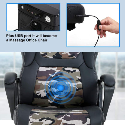 Silla de oficina para videojuegos, silla de escritorio ergonómica con respaldo