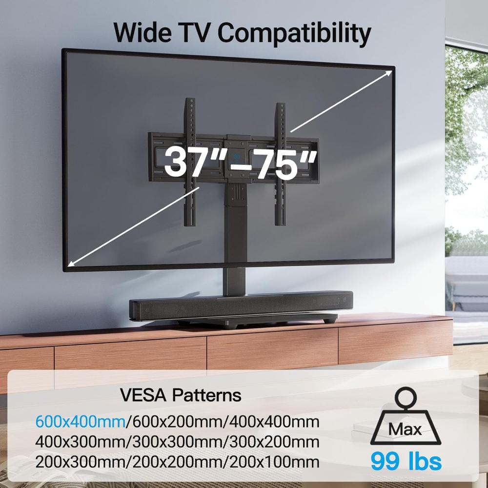 Soporte de TV de mesa PERLESMITH, para de TV de hasta 75"
