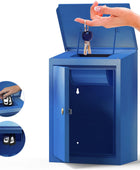 Caja de llaves (azul) con cerradura inteligente para montaje en pared exterior,